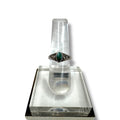 Sterling Silver Malachite Ring Size 5 Elegant Design