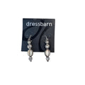Dressbarn Pierced Earrings Silver Mother of Pearl 2010s Modern