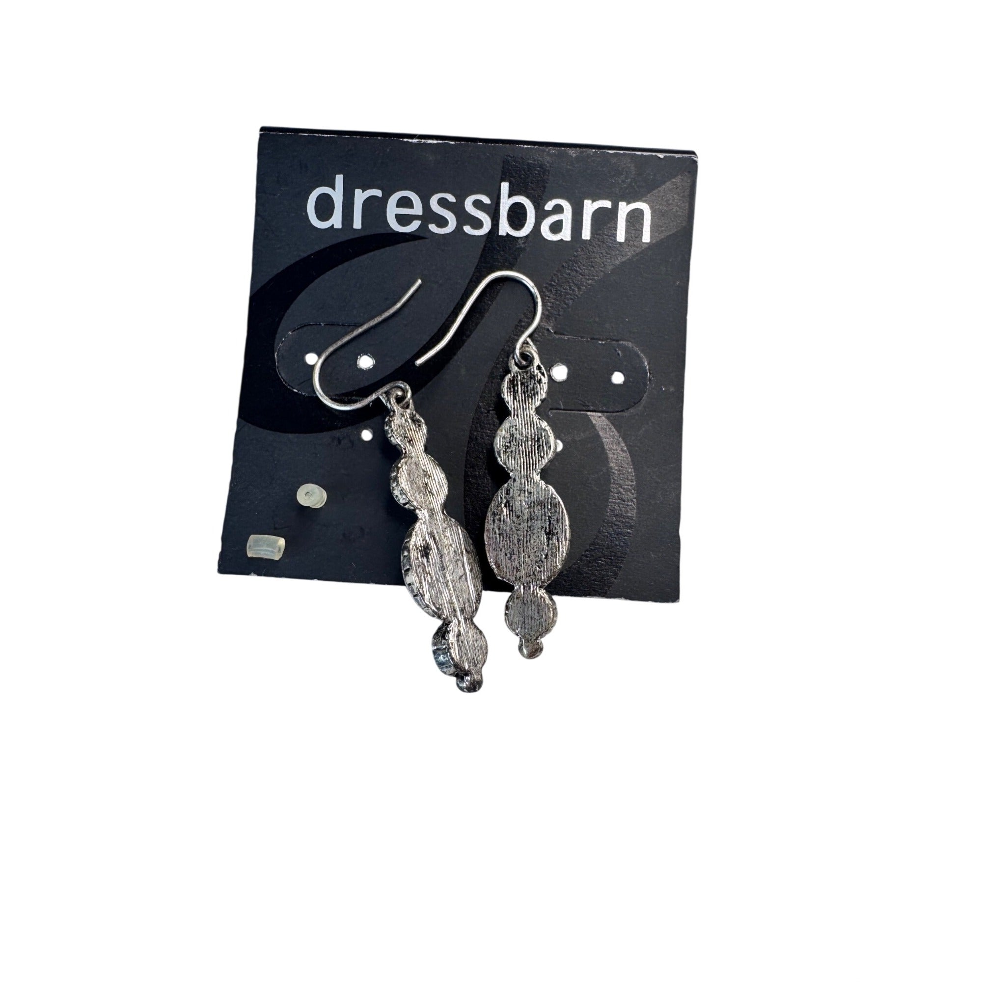 Dressbarn Pierced Earrings Silver Mother of Pearl 2010s Modern