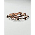 Graziano CN Rose Gold Tone Crystal Bangle Bracelet Set 2000s