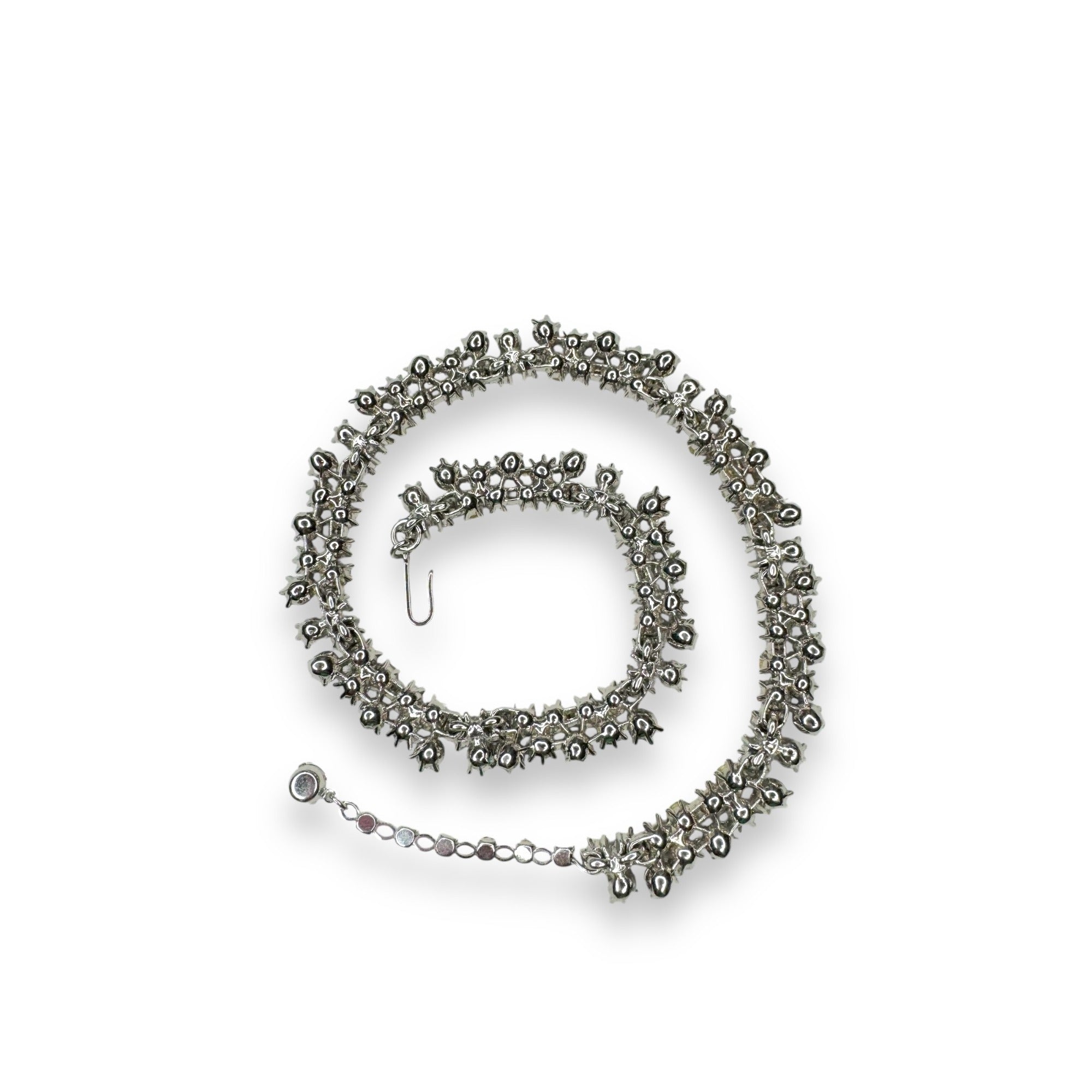 Trifari Choker Necklace Multi-Color Crystals Hook Closure 13"-15" Vintage