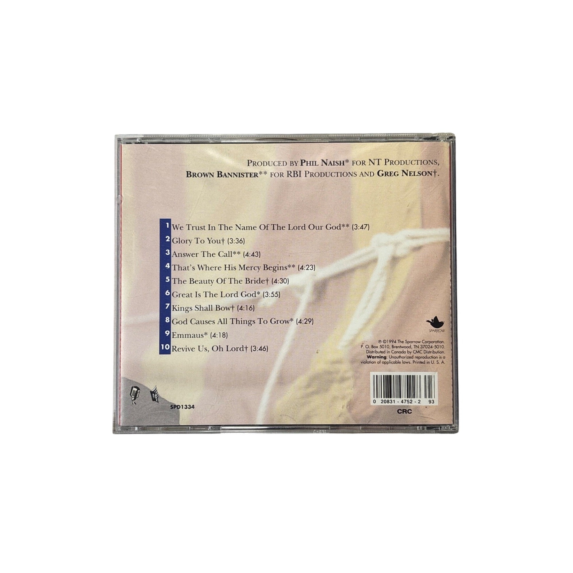 Steve Green Where Mercy Begins 1994 Sparrow Records Christian CD