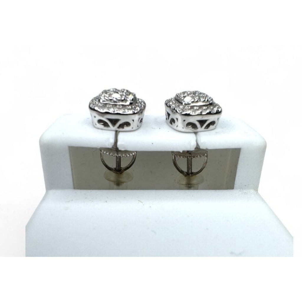 Moissanite Stud Earrings 0.55 CTW 925 Sterling Silver Screw Back
