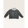 Levi's Mens Large SilverTab Faded Black Denim Sherpa Lined Trucker Jacket 90s