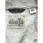 Levi's Mens Large SilverTab Faded Black Denim Sherpa Lined Trucker Jacket 90s