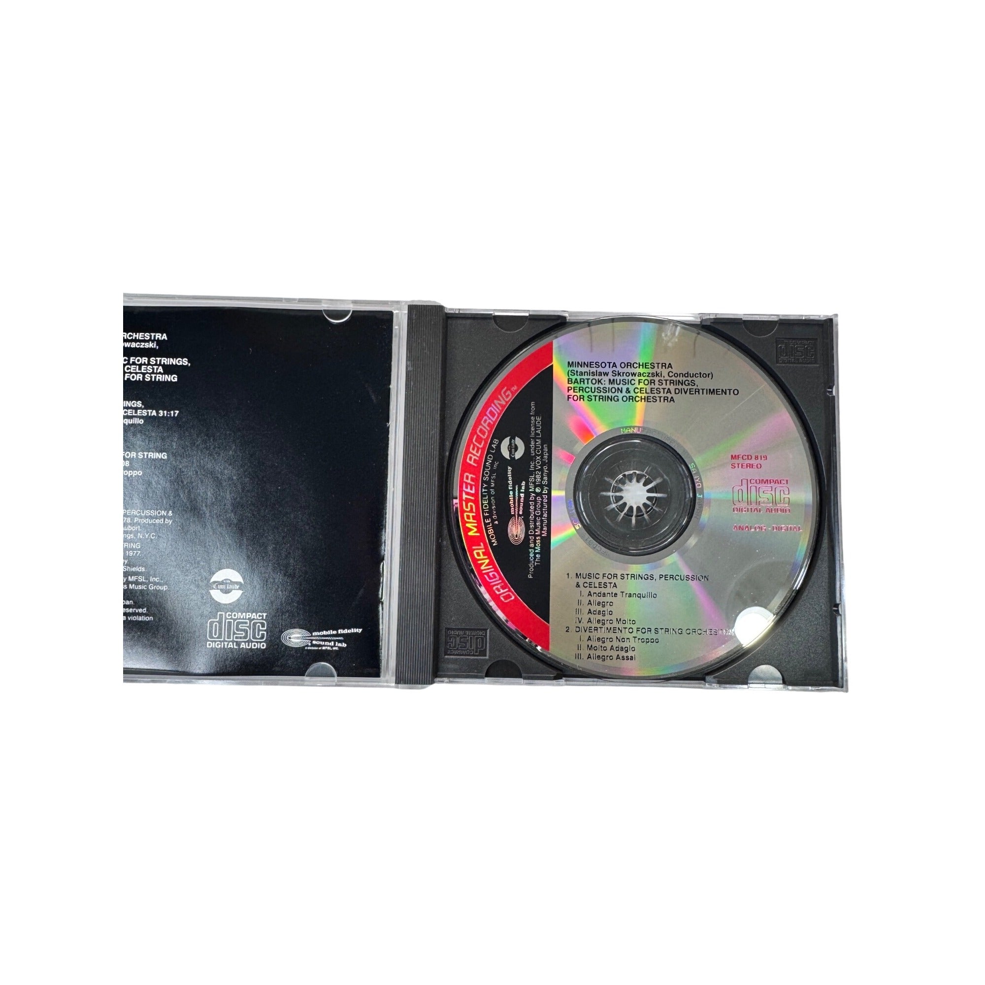 Bartok Music For Strings Percussion Celesta MFSL CD Minnesota Orchestra