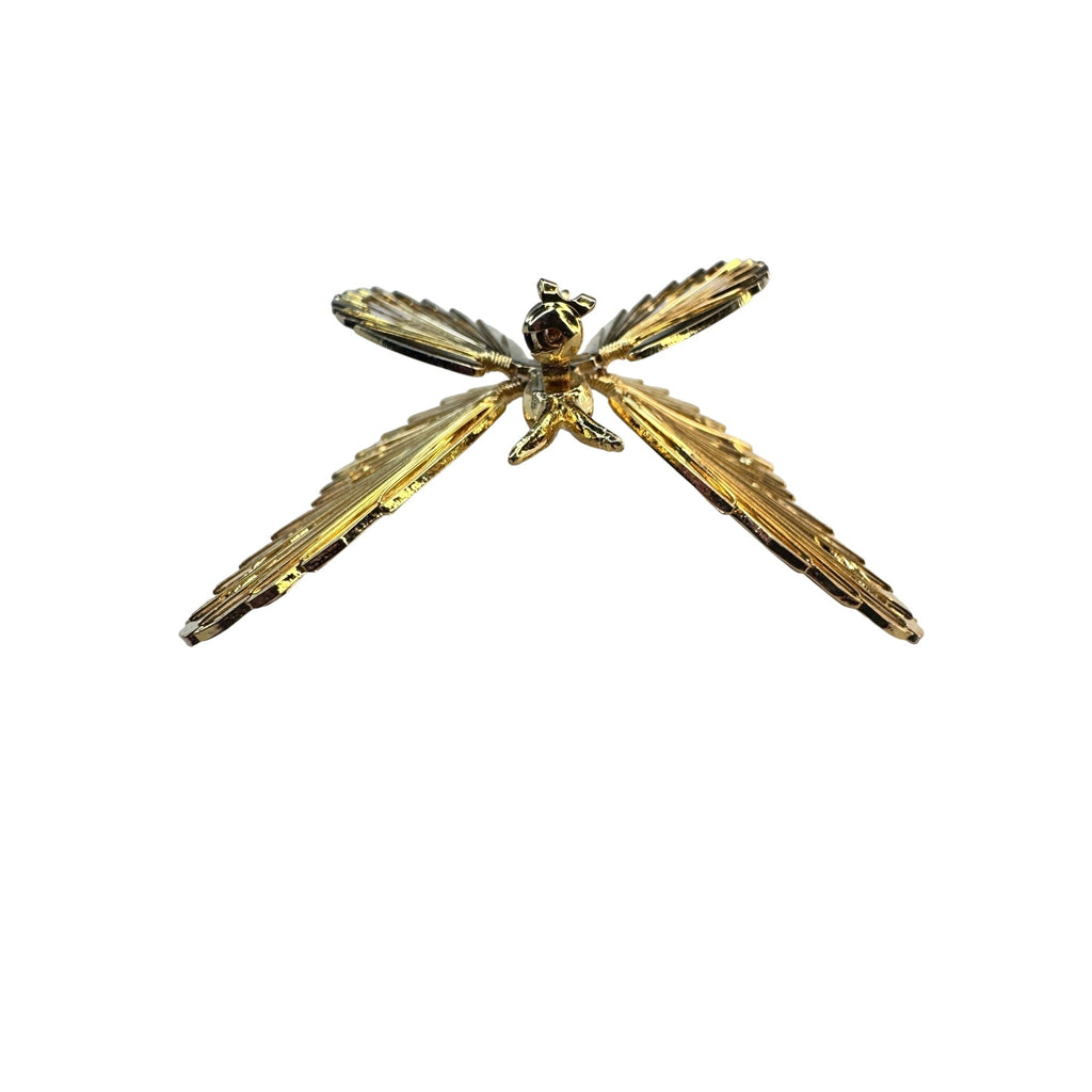 Monet Butterfly Brooch Gold Tone Openwork Figural 1.83 Inch Vintage