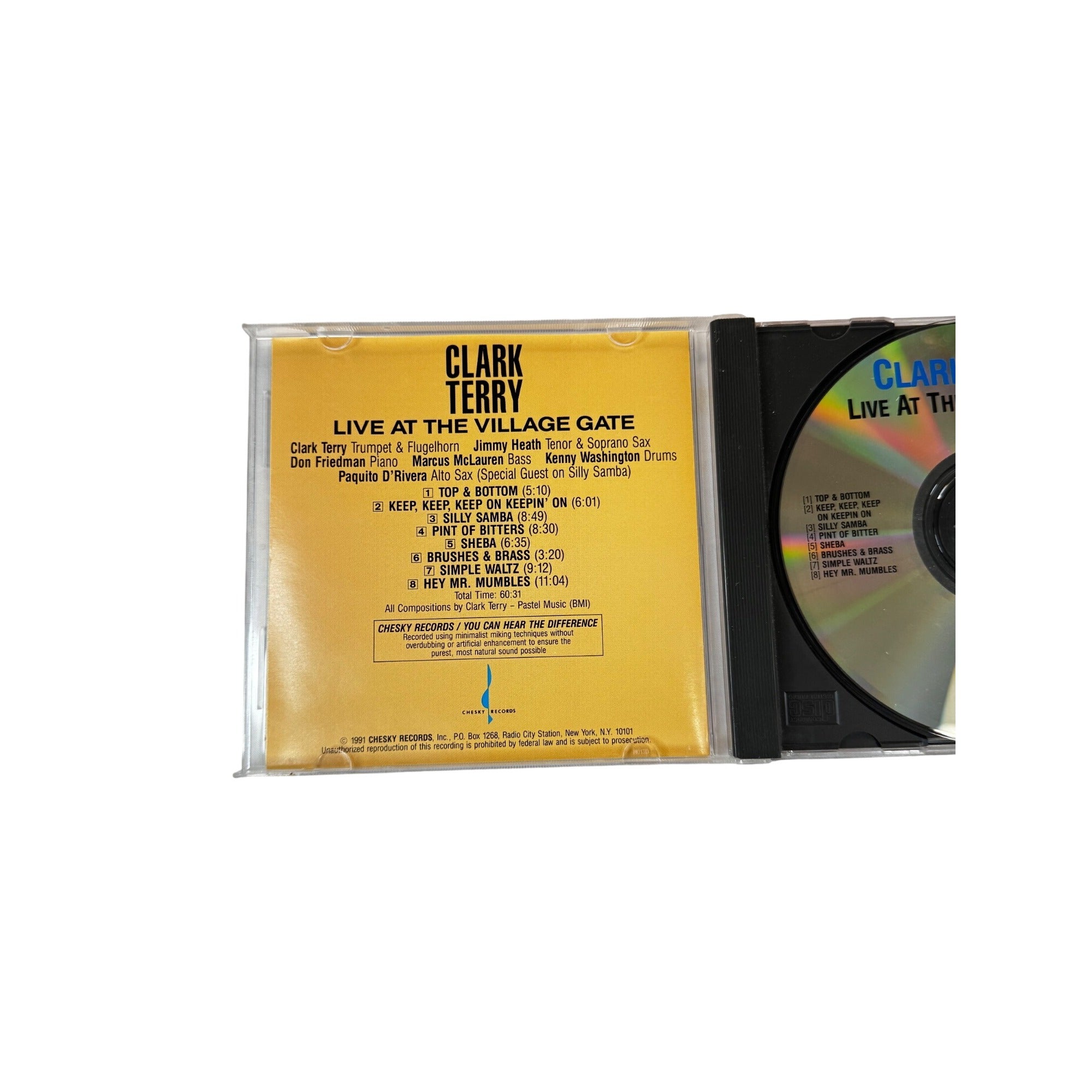 Clark Terry Live At The Village Gate 1991 CD Chesky Records Jazz