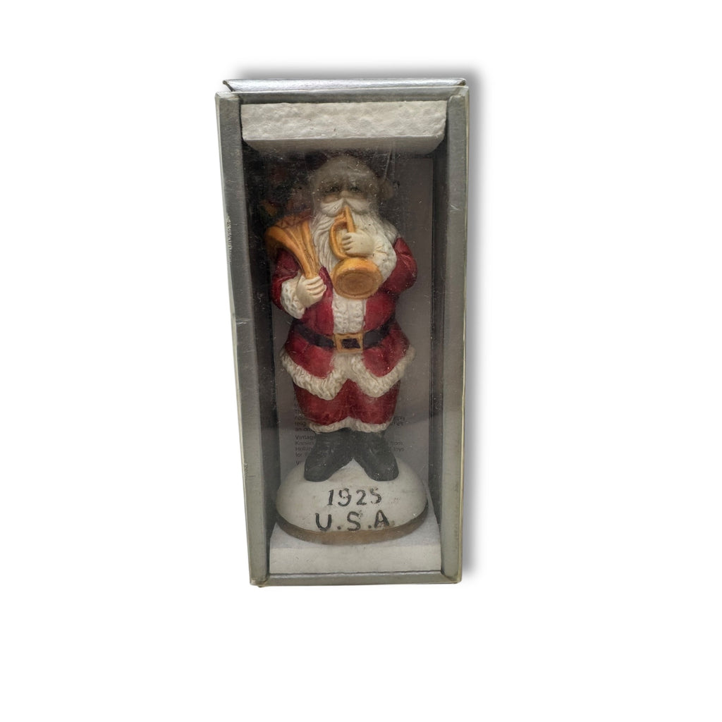 1990s Caldor Stores Porcelain Santa Figurine 1925 USA Father Christmas 5”
