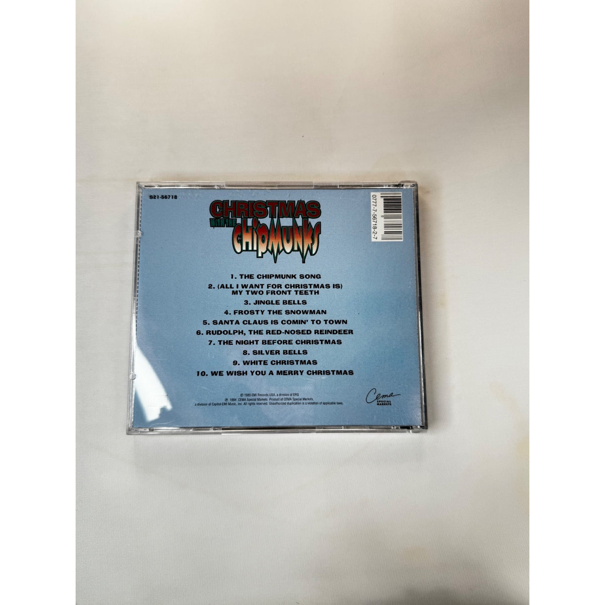 Christmas With The Chipmunks 1996 CD CEMA Records Classic Holiday Songs