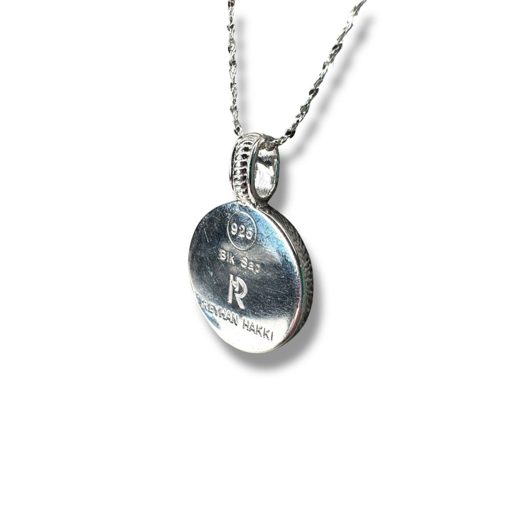 Reyhan Hakki Sterling Silver Black Sapphire Pendant Necklace 16"
