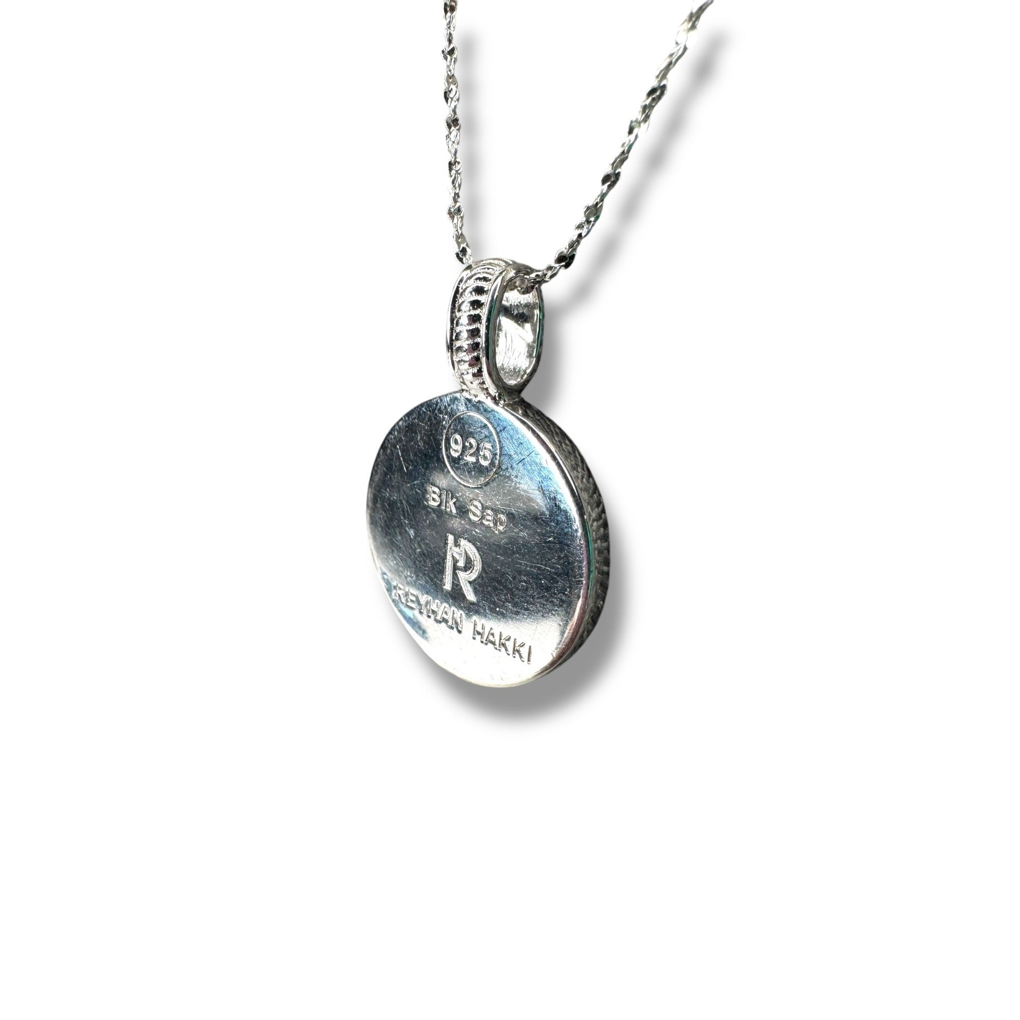 Reyhan Hakki Sterling Silver Black Sapphire Pendant Necklace 16"