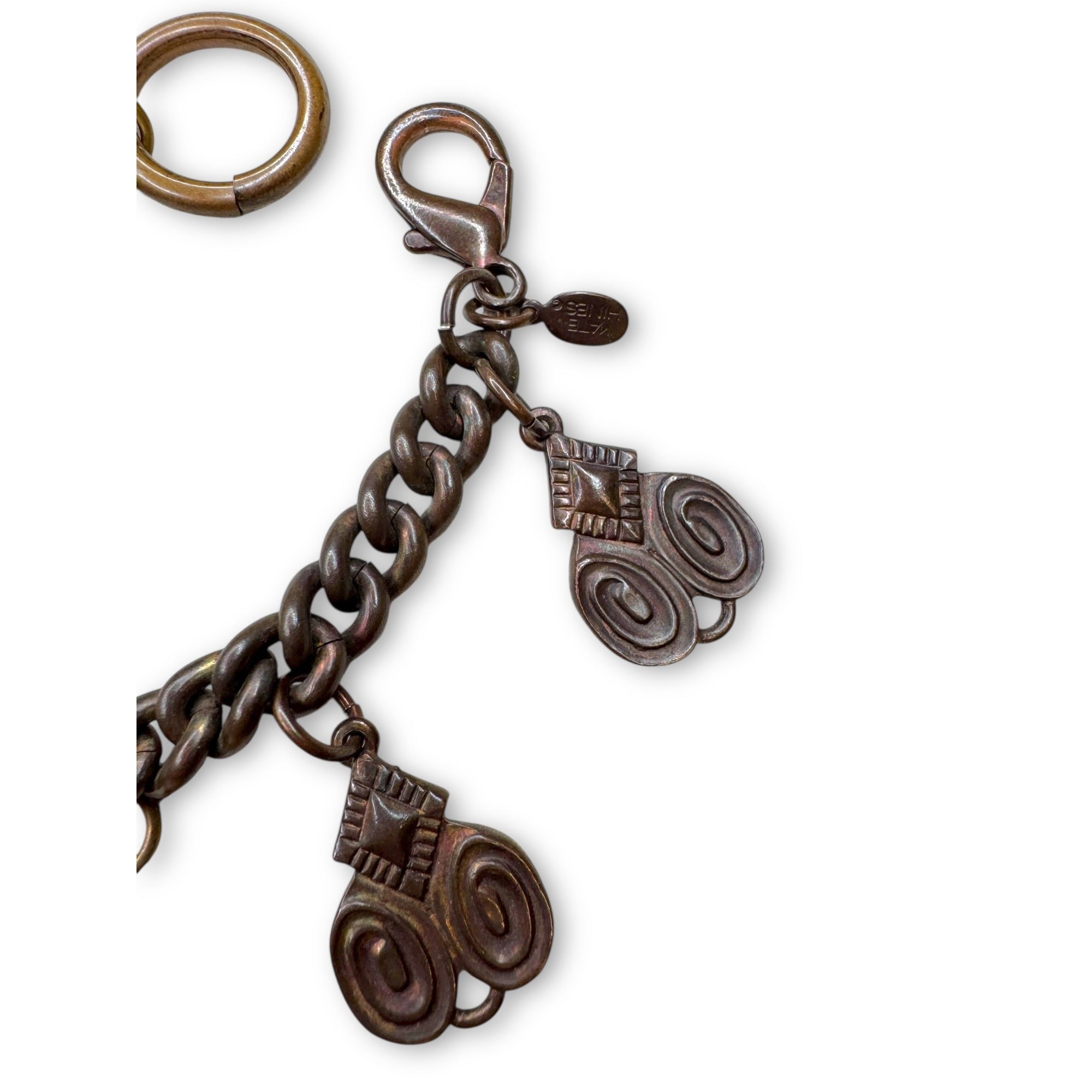 Kate Hines Chunky 80s Copper Charm Bracelet