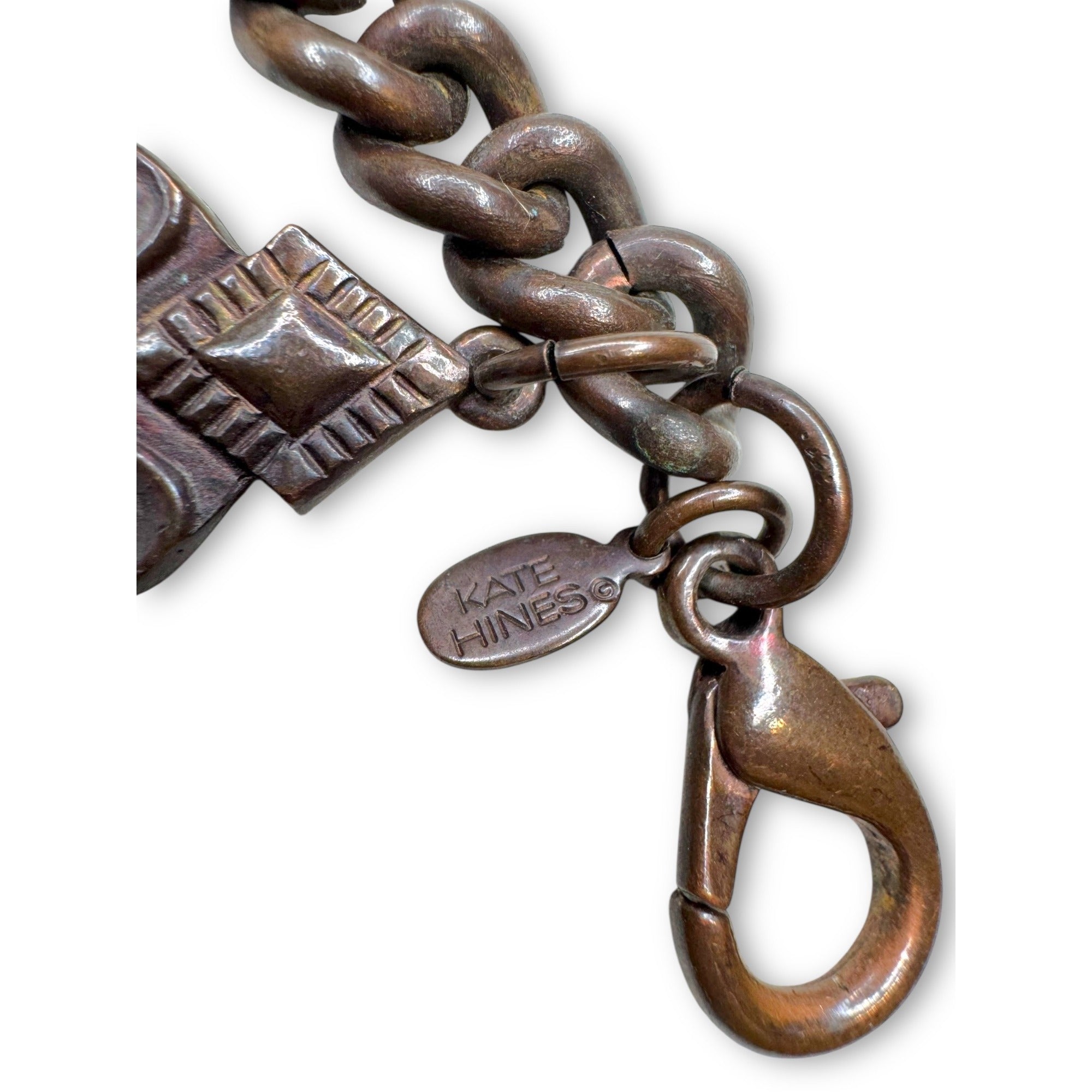 Kate Hines Chunky 80s Copper Charm Bracelet