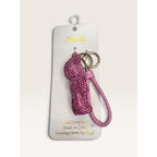 Natasha Rhinestone Teddy Bear Bag Charm Keychain New With Tags Pink Gold