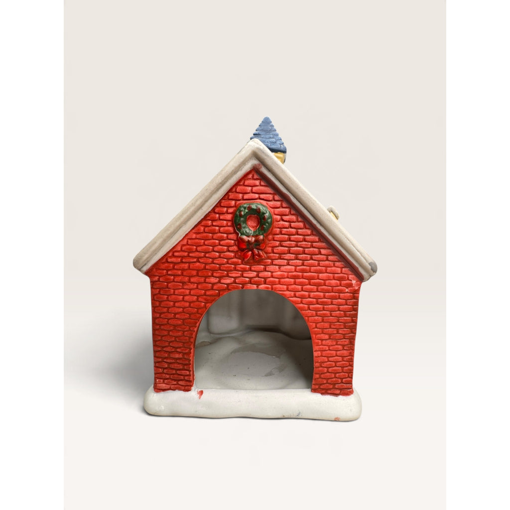 Giftco Ceramic Brick Church Votive Tealight Candle Holder Christmas Village Vintage
