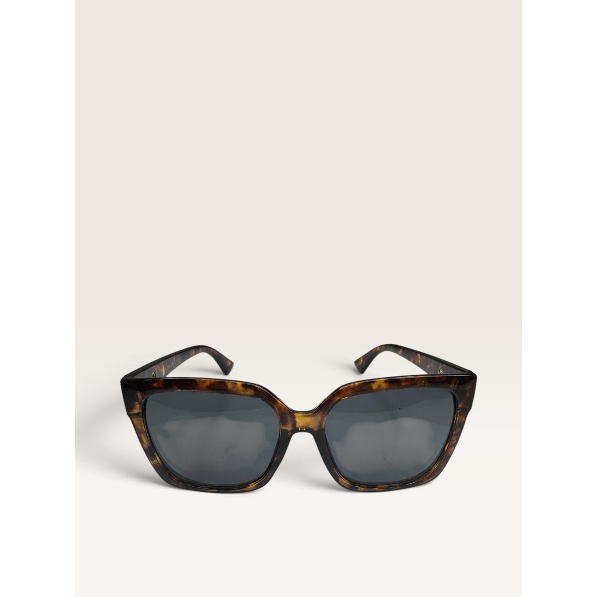 Faux Tortoise Shell Oversized Square Butterfly Sunglasses 58mm Lens Scuffs