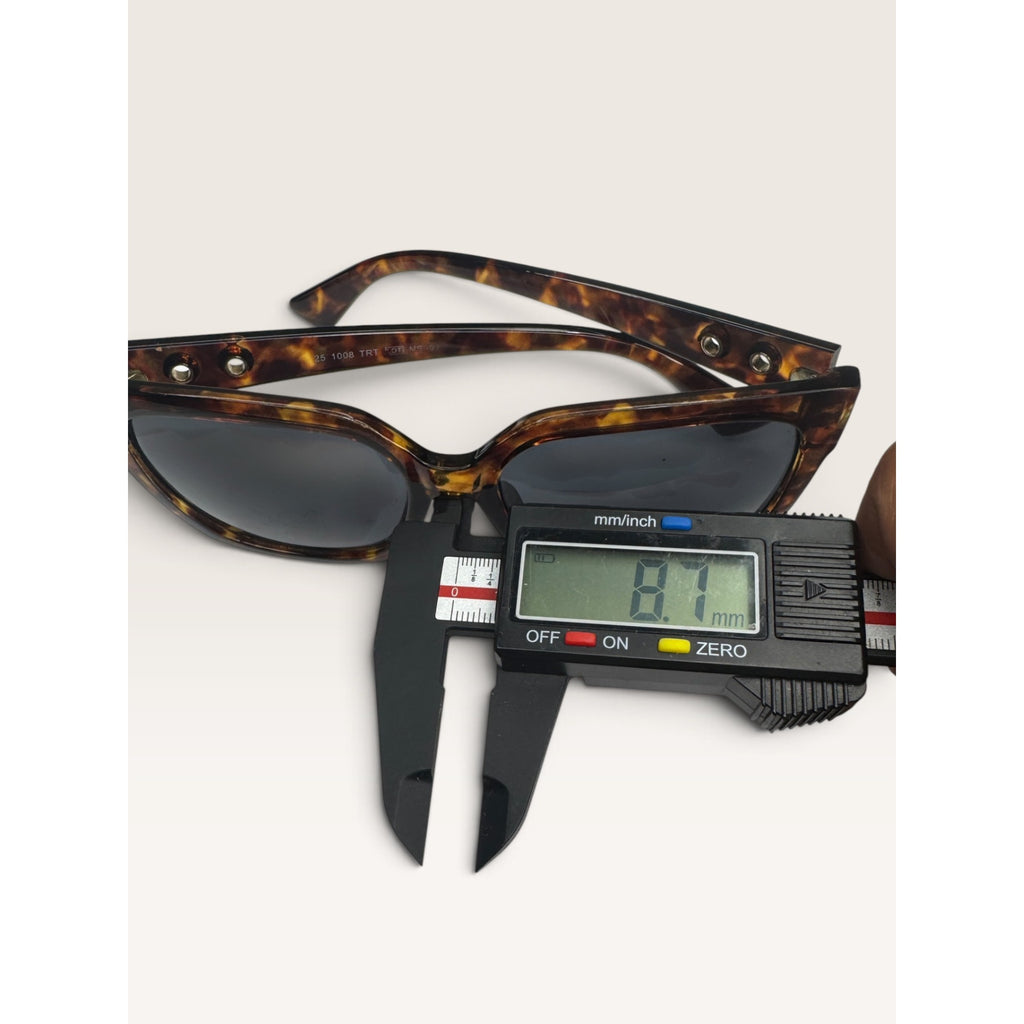 Faux Tortoise Shell Oversized Square Butterfly Sunglasses 58mm Lens Scuffs