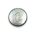LaMode Sterling Silver Brooch Monogrammed DCL Round Vintage