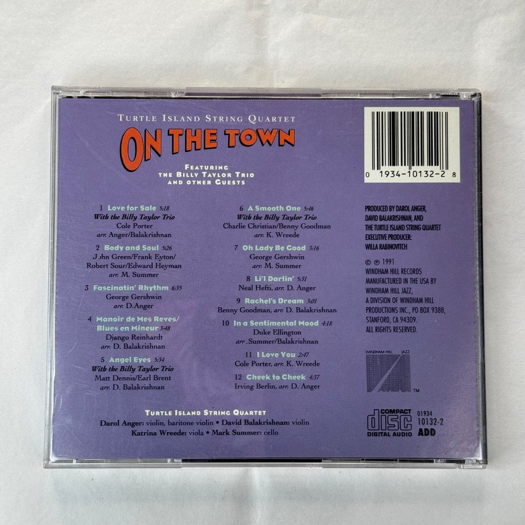 Turtle Island String Quartet On The Town CD 1991 Featuring Billy Taylor Trio Windham Hill Jazz Pre-Owned