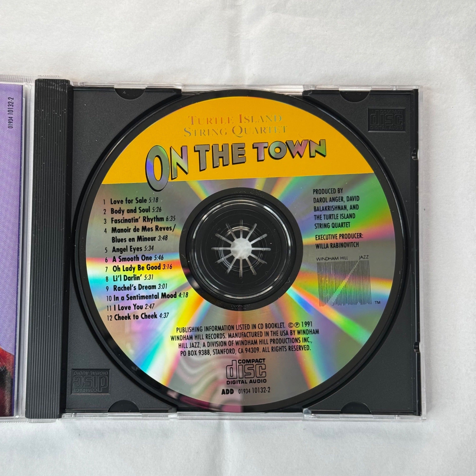 Turtle Island String Quartet On The Town CD 1991 Featuring Billy Taylor Trio Windham Hill Jazz Pre-Owned