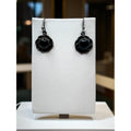 Sterling Silver Onyx Dangle Earrings Handcrafted Pierced Design