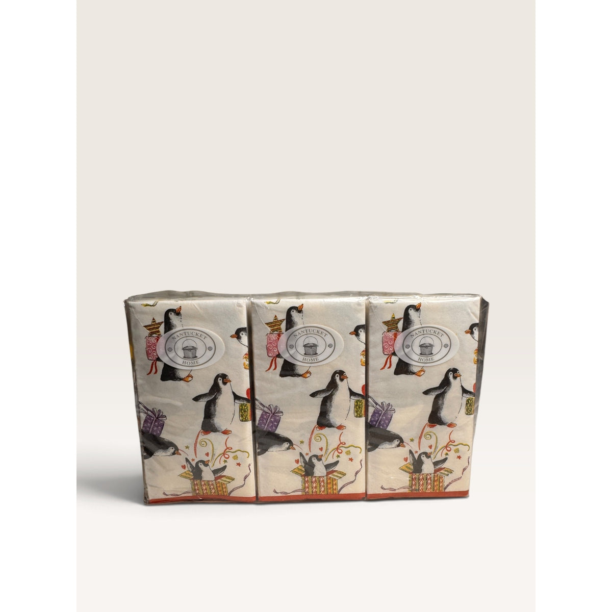 Nantucket Home Stocking Graphic Paper Tissues 6 Pack Set Vintage 90s