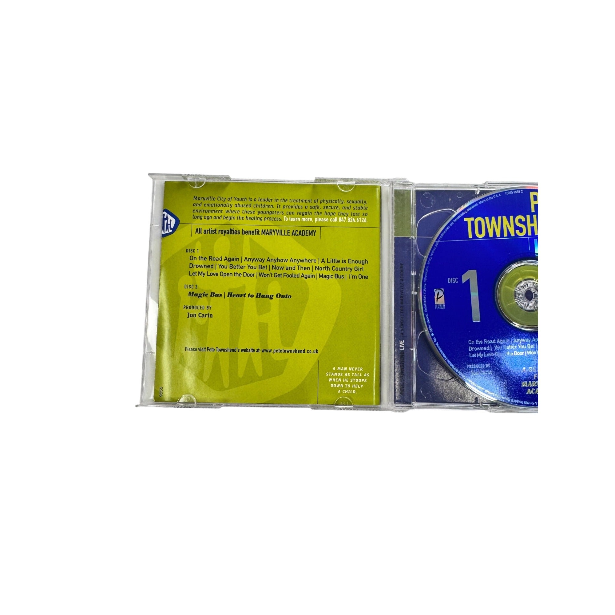 Pete Townshend Live 2-Disc CD Set Academy House Of Blues Chicago 1998
