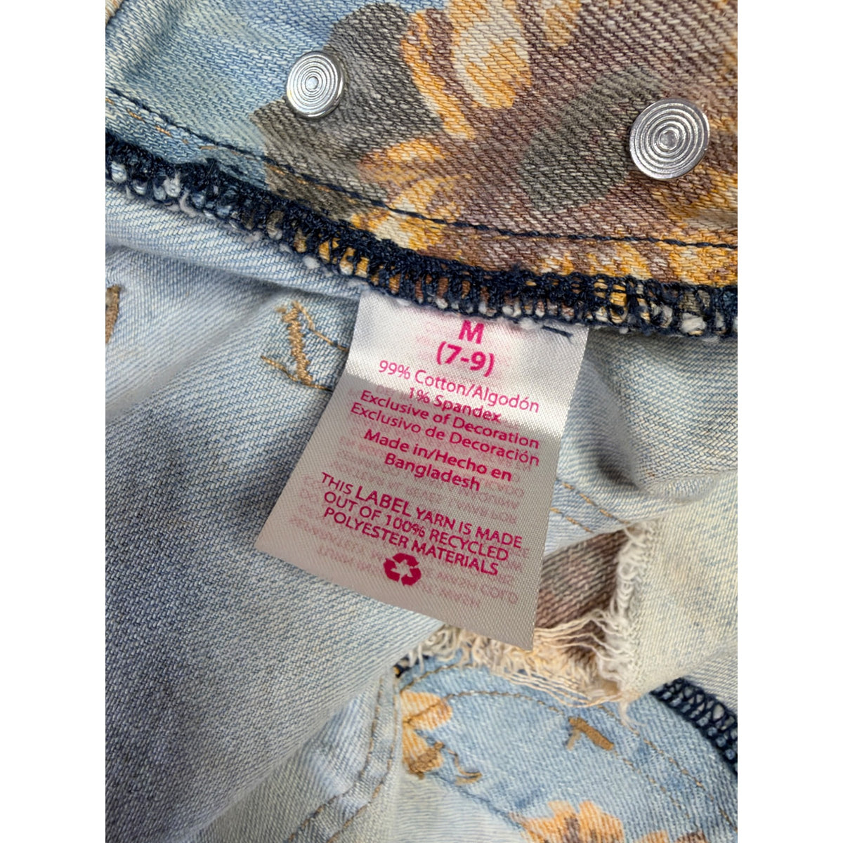 No Boundaries Sunflower Denim Shortalls Juniors M 7-9 Distressed Overalls NWT