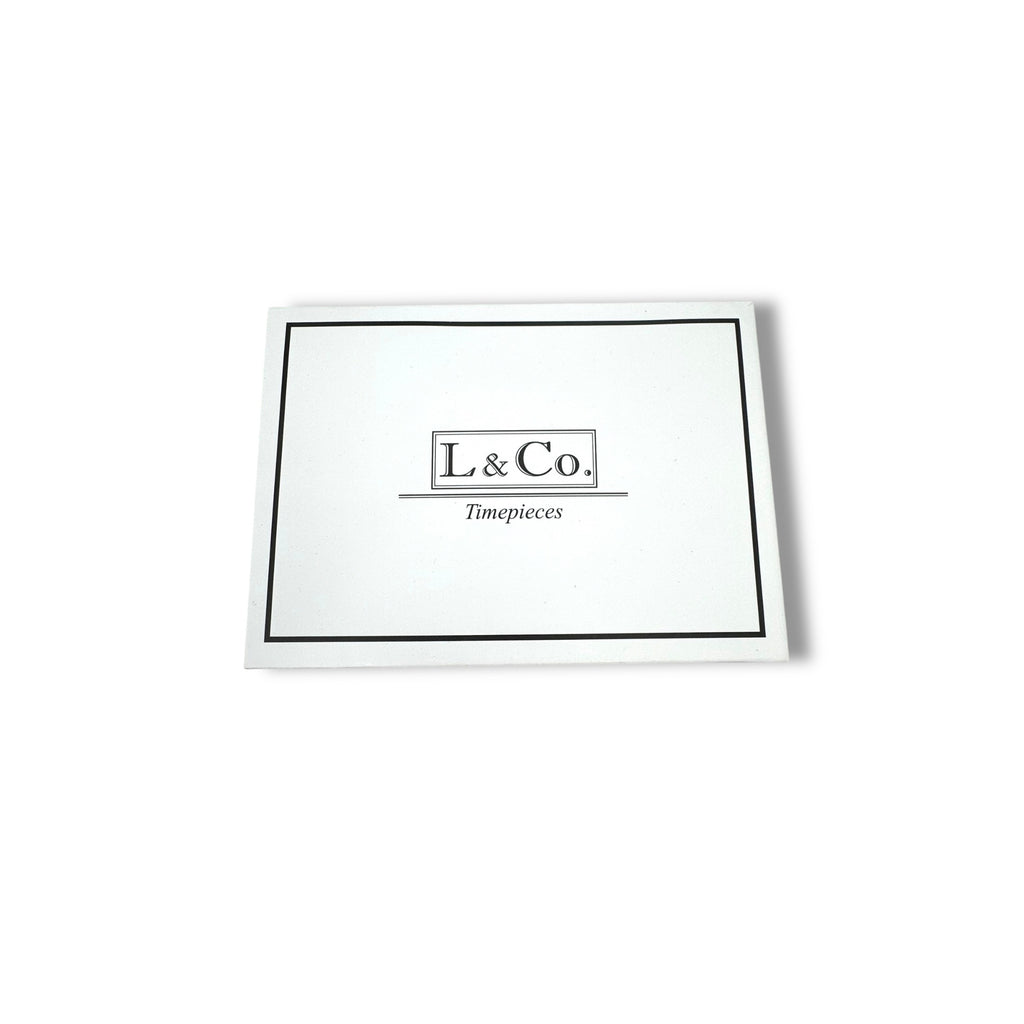 L & Co. Timepieces Gift Set With Watch Necklace & Earrings In Box