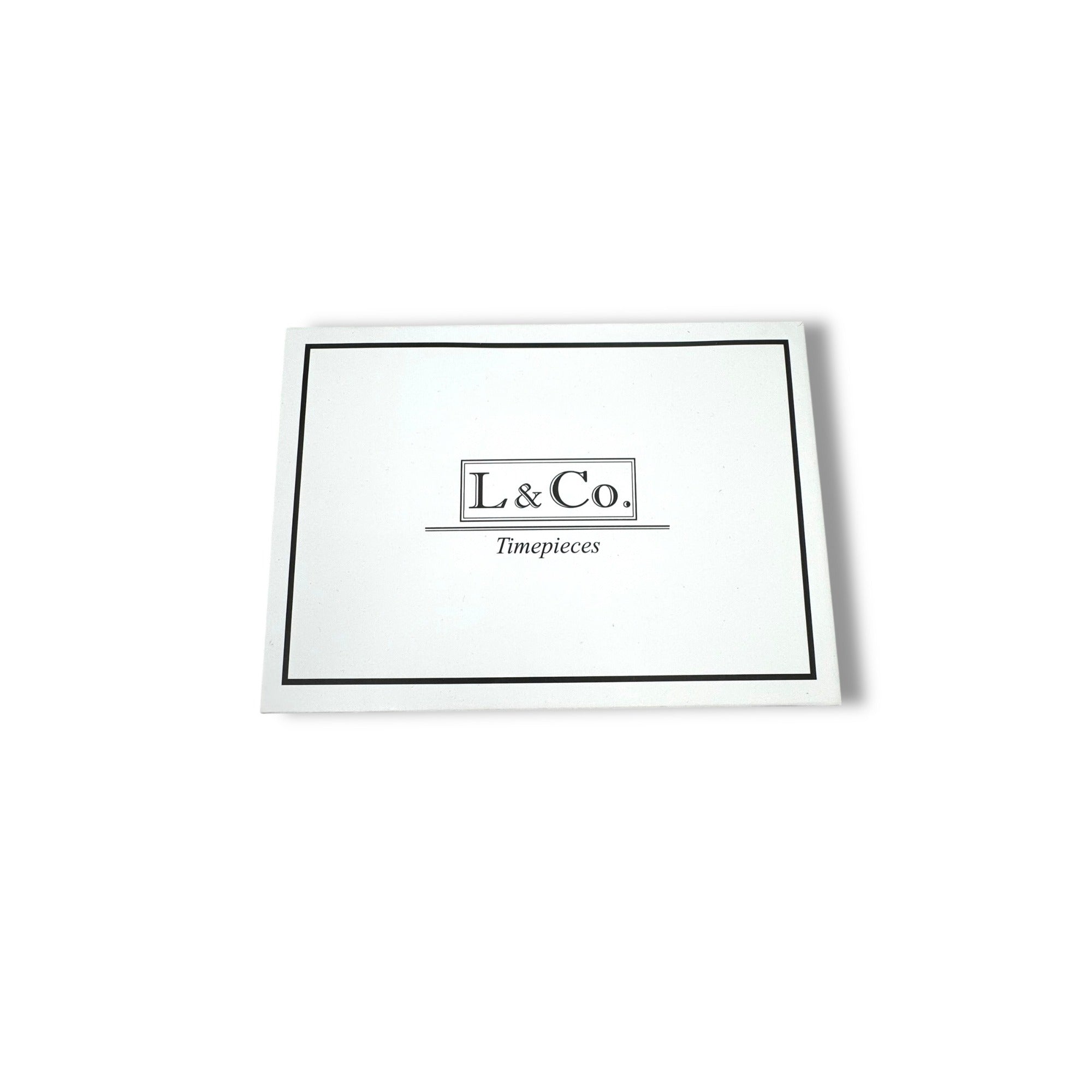 L & Co. Timepieces Gift Set With Watch Necklace & Earrings In Box