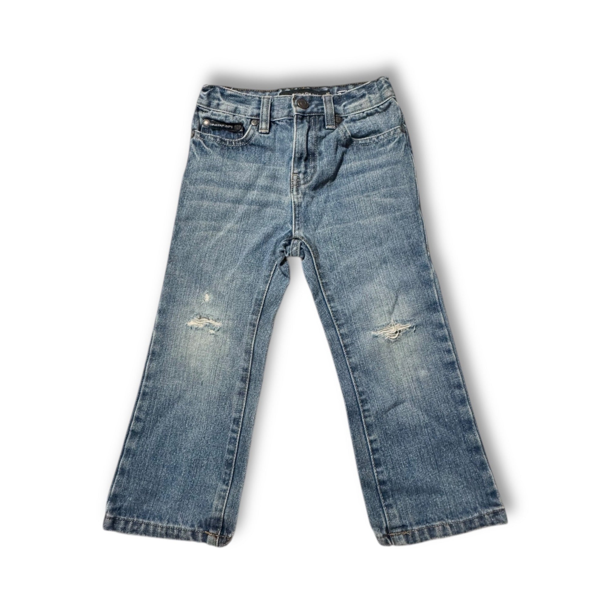 Calvin Klein Jeans 3T Distressed Straight Leg Denim Pants Boys Girls