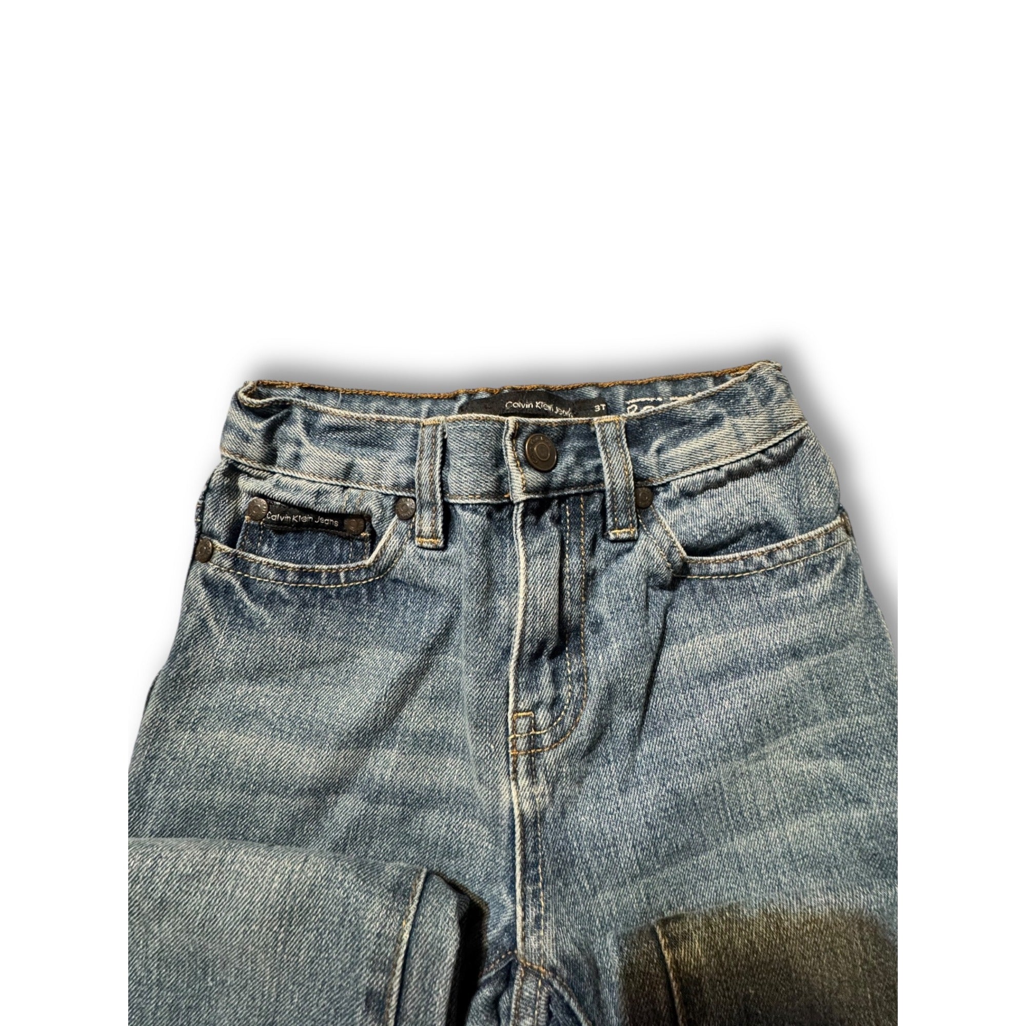 Calvin Klein Jeans 3T Distressed Straight Leg Denim Pants Boys Girls