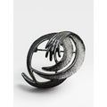 Sarah Coventry Abstract Swirl Brooch Silver Tone Modernist Ribbon Pin 1980s