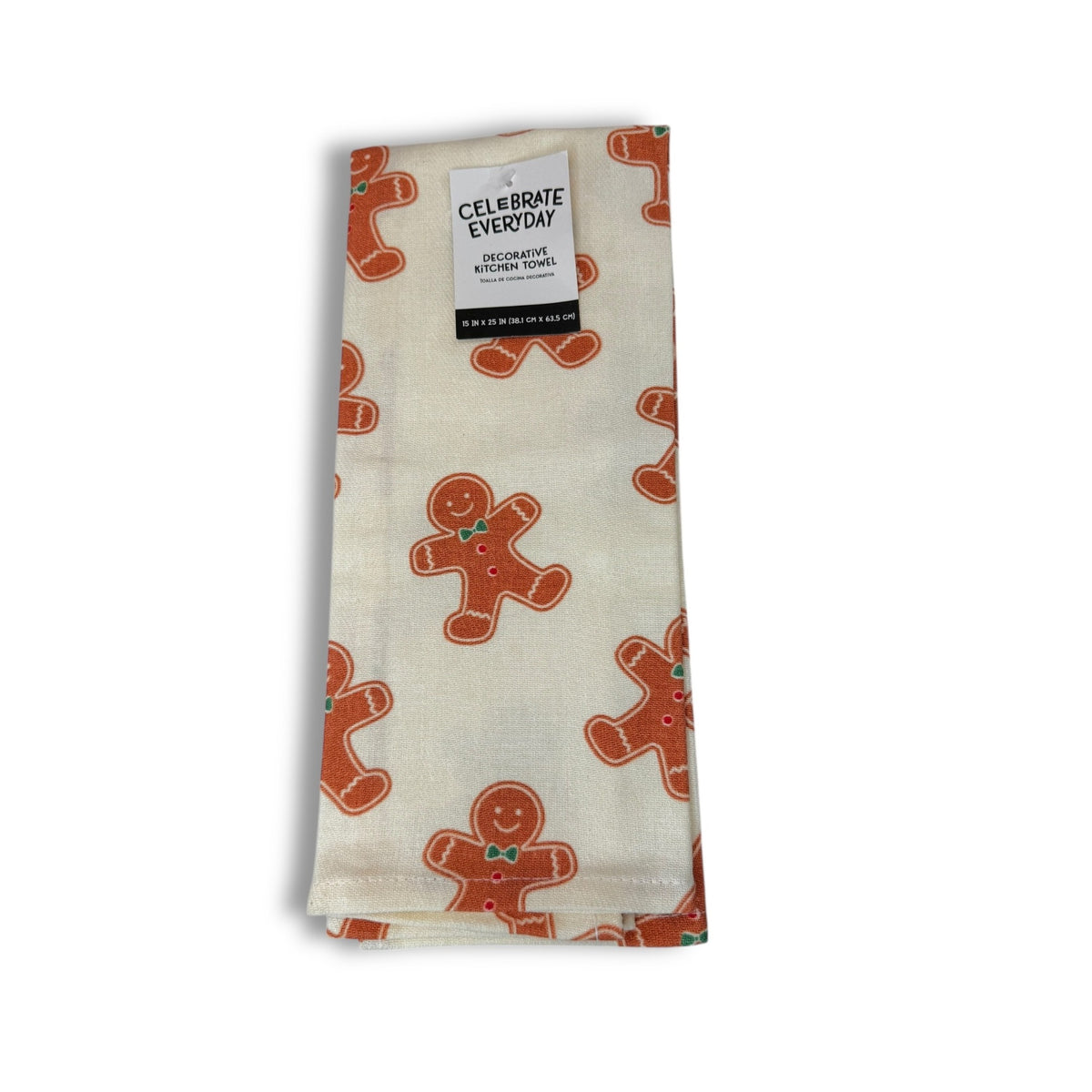 Celebrate Everyday Gingerbread Decorative Cotton Kitchen Towel Holiday Design