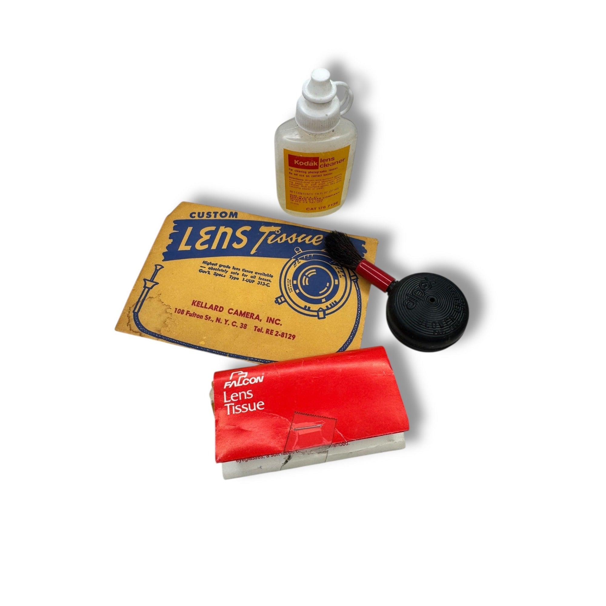 Vintage Camera Lens Cleaning Kit Kodak Cleaner Alpex Blower Brush Tissues