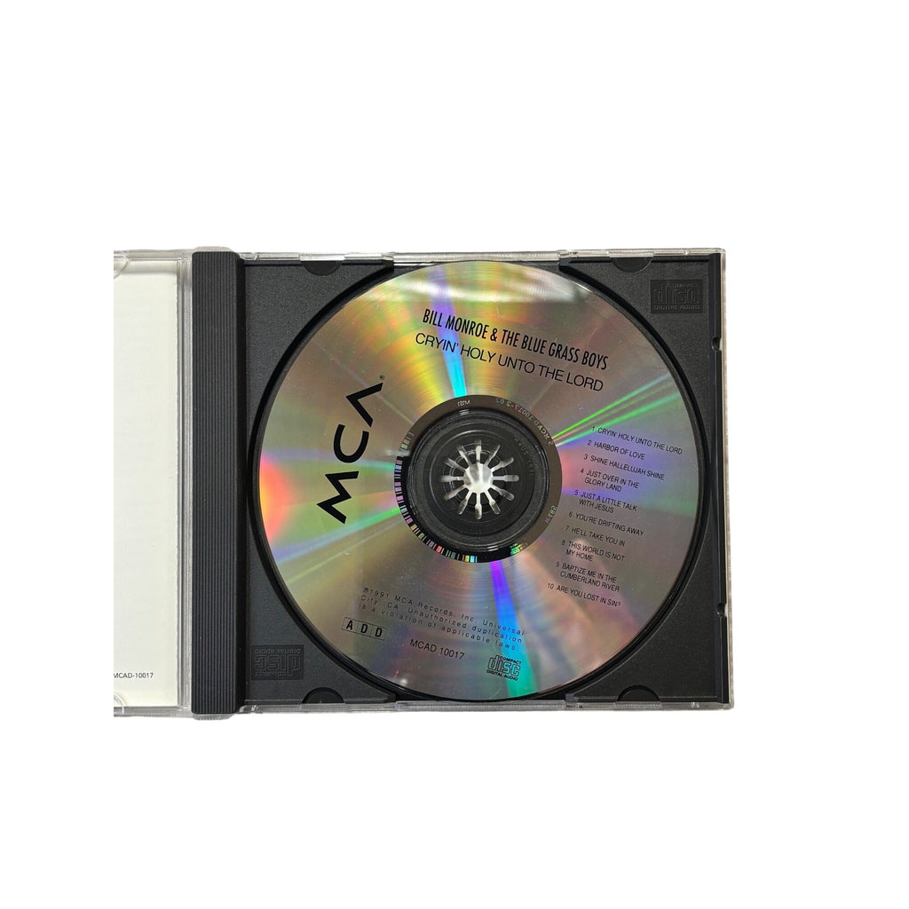 Bill Monroe & The Bluegrass Boys Cryin Holy Unto The Lord 1991 CD Bluegrass