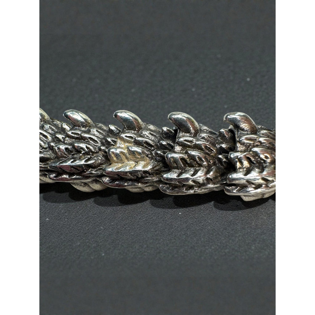 Dragon Stainless Steel Bracelet Blue Crystal Eyes Biker Link 2000s