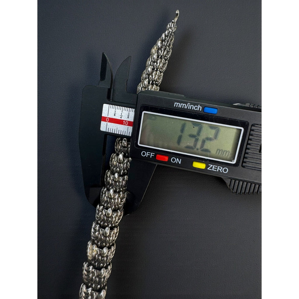 Dragon Stainless Steel Bracelet Blue Crystal Eyes Biker Link 2000s