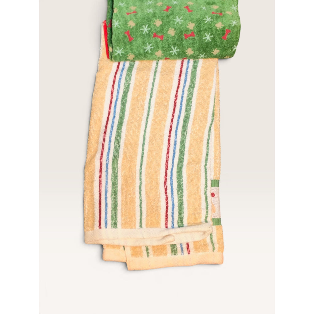 St Nicholas Square Bone Appetite Dog Kitchen Towels Set of 2