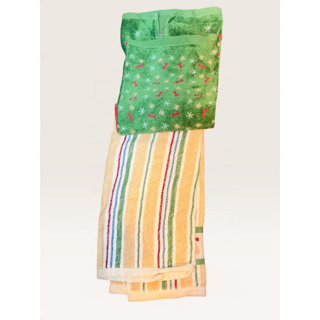 St Nicholas Square Bone Appetite Dog Kitchen Towels Set of 2