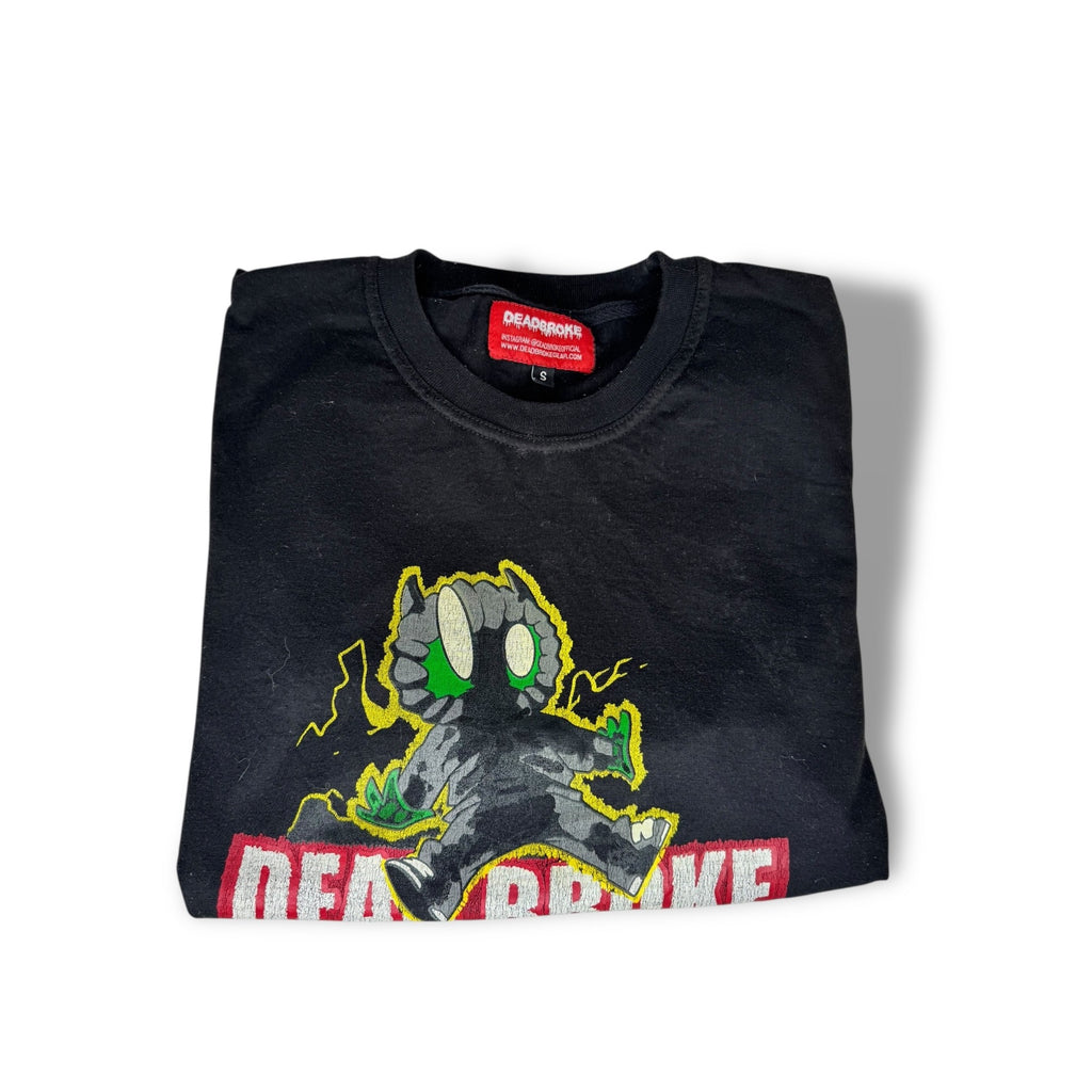 Deadbroke S Long Sleeve T-Shirt Black Graphic Tee