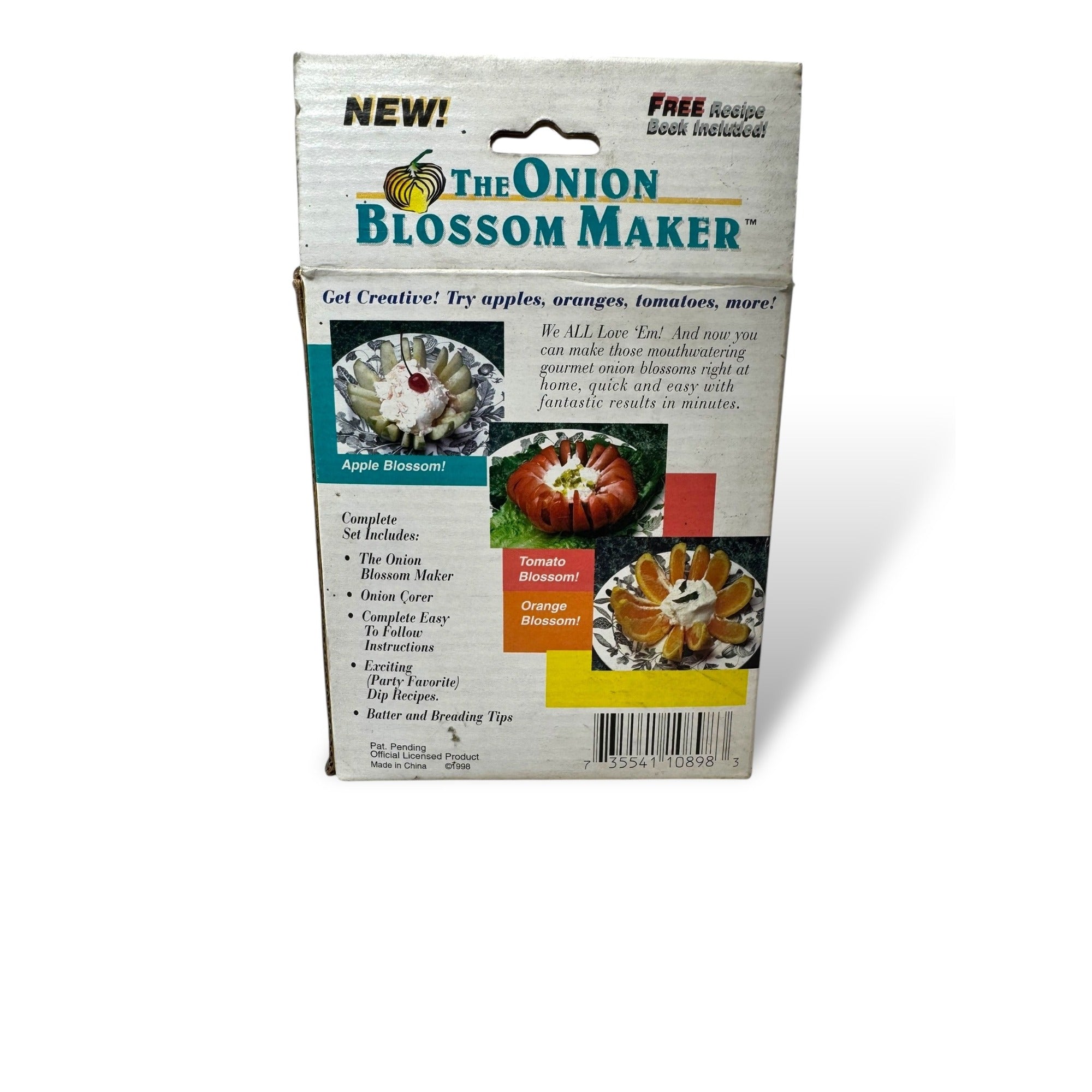 The Onion Blossom Maker Set Recipe Book Vintage 1998