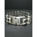 316L Stainless Steel Motorcycle Chain Bracelet Heavy Biker Link Y2K