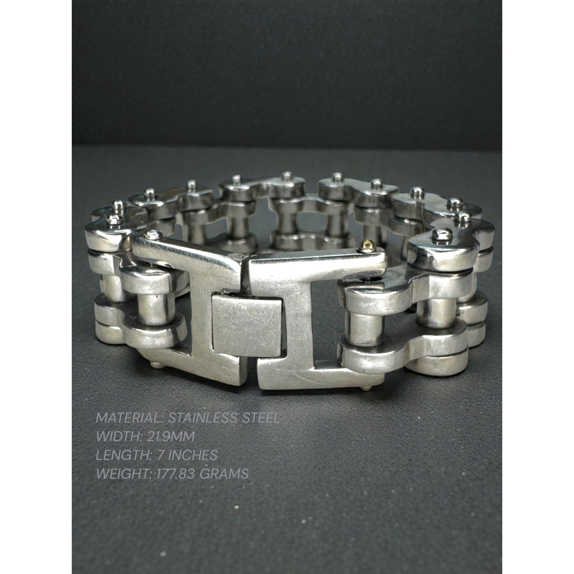 316L Stainless Steel Motorcycle Chain Bracelet Heavy Biker Link Y2K