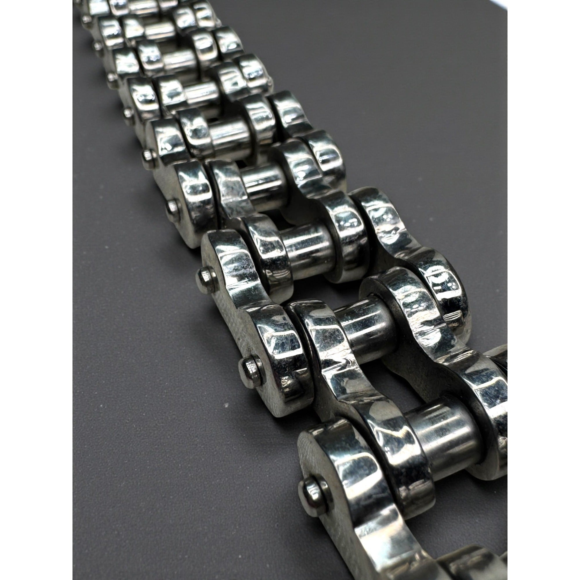 316L Stainless Steel Motorcycle Chain Bracelet Heavy Biker Link Y2K