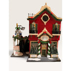 Dept 56 Snow Village Silver Bells Christmas Shop Set Sleigh Tree