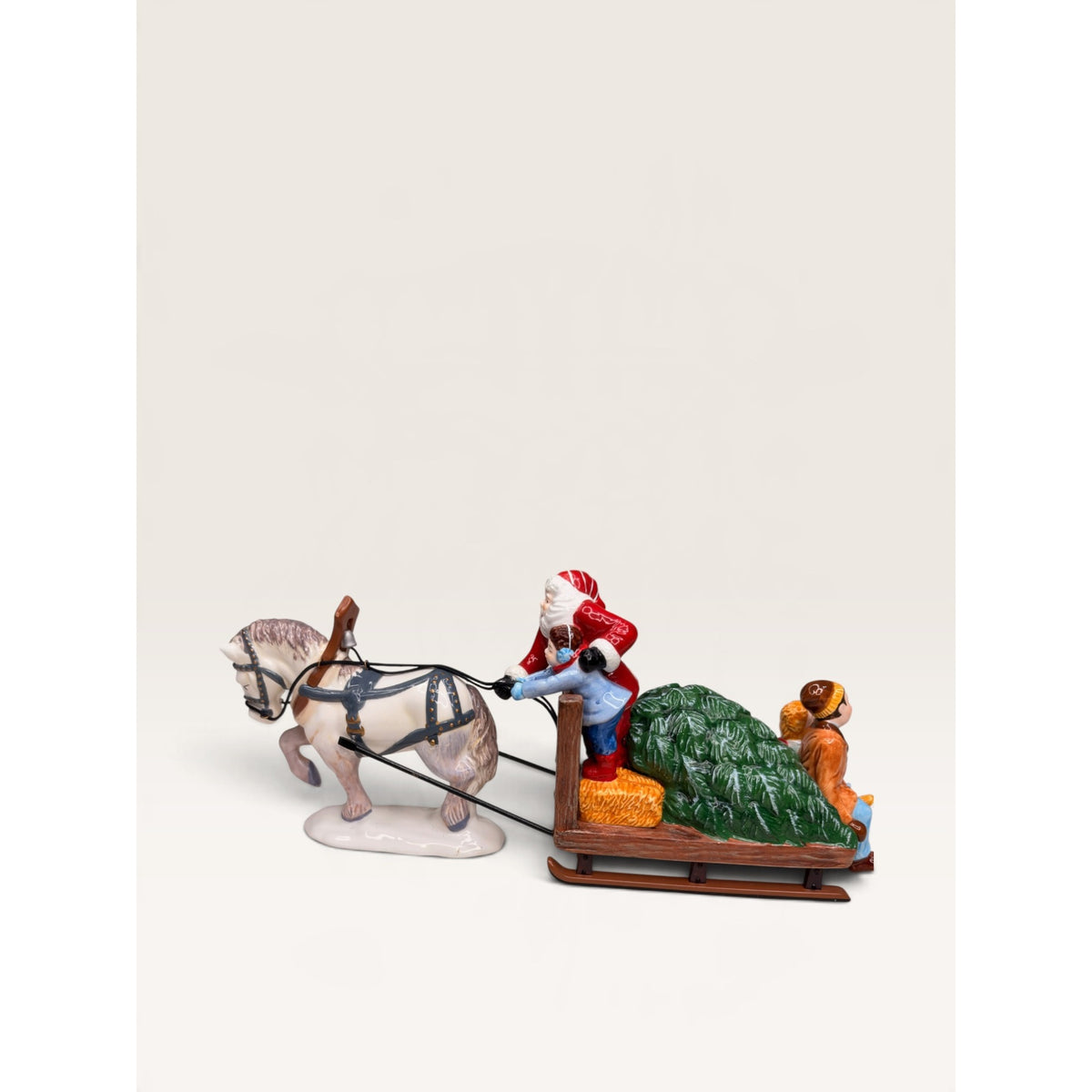 Dept 56 Snow Village Silver Bells Christmas Shop Set Sleigh Tree