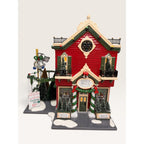 Dept 56 Snow Village Silver Bells Christmas Shop Set Sleigh Tree