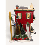Dept 56 Snow Village Silver Bells Christmas Shop Set Sleigh Tree